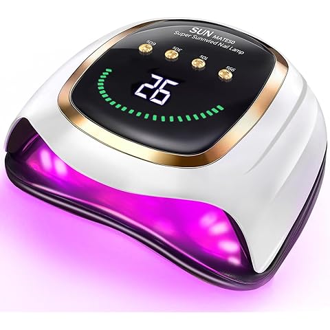 Upgraded red Light Treatment Gel Nail Light 72 LED Nail Light, 4 Timer Settings, one Button Start and Breathing Light Design, Hand and Foot use, Suitable for Fast Curing Anti Blackhand, Large LCD