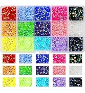 LIUDAMAI 18000pcs (3.4.5mm) 5D Nail Rhinestone DIY Flat Bottom Kit Phone Case Accessories Jelly R...