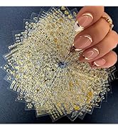 30 Sheets Gold Nail Art Stickers 3D Self-Adhesive Nail Decals Gold Line Star Nail Stickers for Ac...