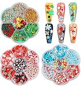 Christmas Nail Art Sequins, Kalolary 3D Snowflake Santa Claus Christmas Tree Elk Penguin Socks Sh...