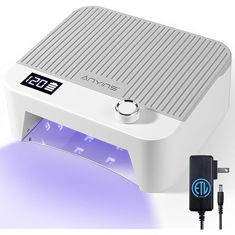 UV Nail Lamp 120W, Professional UV LED Lamp for Gel Nails Long-Lasting 30Pcs Beads ...