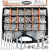 Dianrui 1680 PCS Screw Bolts and Nuts & Nails & Wood Screws Assortment Kit,M3/M4/M5/M6 Machine Screws,Small Nails for Picture Hanging,#6#8 Drywall Screw Set for DIY Repair Project Length 1/2 to 2