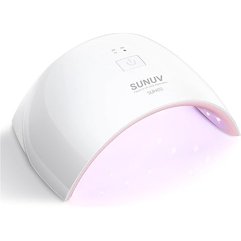SUNUV UV LED Nail Lamp, Nail Dryer for Gel Polish UV Light for Nails with Sensor 2 Timers SUN9C Pink Gift for Women Girls