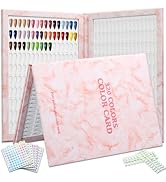 C12rtive 320 Colors Nail Swatches Book,Leather Nail Color Display Book with 480 NailTips & 1-400 ...