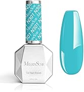 MelodySusie Thick Blue Gel Nail Polish,0.5fl oz Turquoise Blue Nails Soak Off UV LED Light Blue G...
