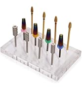 PANA Rectangle Transparent Acrylic Nail Drill Bit Holder Display Organizer Stand - Carbide Bit St...