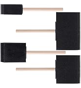 CustomyLife 5 Pcs Foam Paint Brushes, 4 Sizes Wood Handle Sponge Paint Brush 1