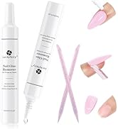 Luckyfairy Nail Glue Remover for Press on Nails: Quick Removal Acrylic Nails Semi Solid Nail Glue...