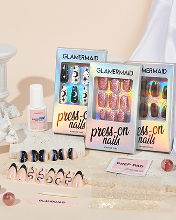 short almond press on nails