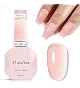 MelodySusie Jeweliver Nude Gel Nail Polish, 0.5Fl.oz Milky Gel Polish Pastel Color Soak Off UV LE...