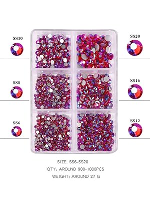 Flat Back Gems Round Crystal Rhinestones for Crafts Nail Face Art Clothes Shoes Bags DIY