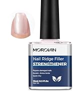 Morovan Nail Strengthener and Growth: Sparkle Pink Nail Polish Hardener for Damaged Nails Natural...