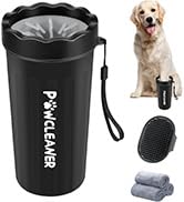 Comotech Dog Paw Cleaner for Large Dogs (with Dog Bath Brush&3 Absorbent Towels) Dog Paw Washer,