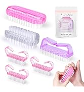 MelodySusie All in One Nail Brush Set, 6 Pack Nail Brushes for Cleaning Fingernails, Nail Dust Br...
