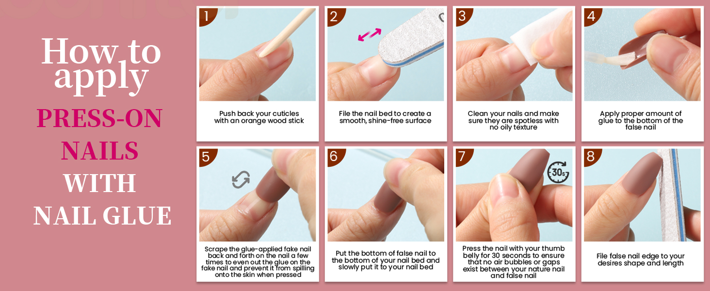 how to apply fake nails