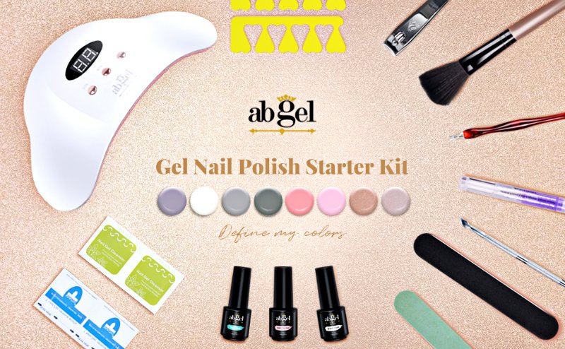 gel nail polish kit with uv light