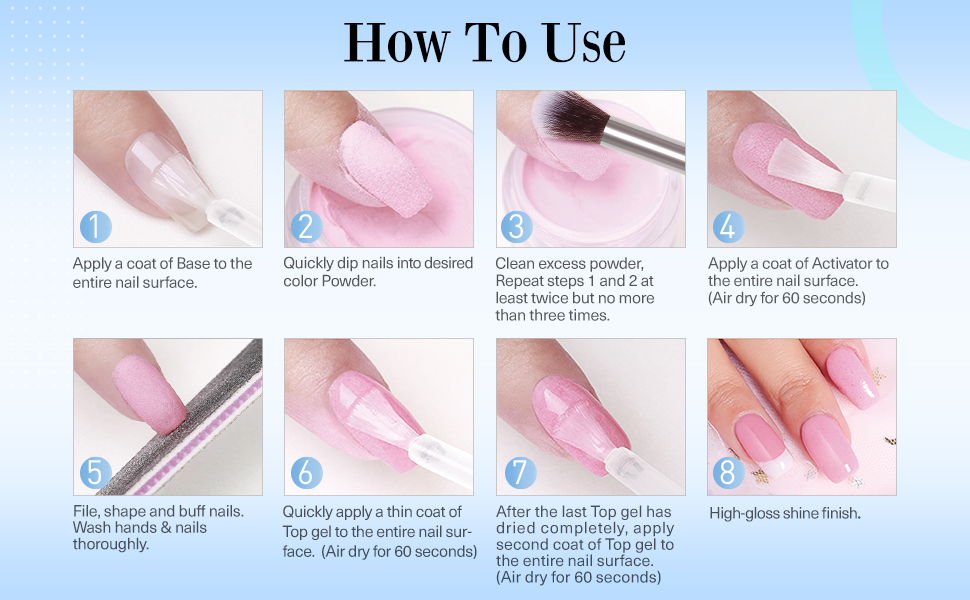 how to use dip powder