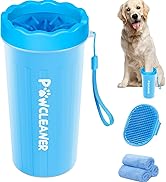Comotech Dog Paw Cleaner for Large Dogs (with Dog Bath Brush&3 Absorbent Towels) Dog Paw Washer