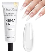 MelodySusie Poly Nail Extension Gel 60g Hema TPO Free Soak Off UV Lamp Cured Nail Thickening Art ...