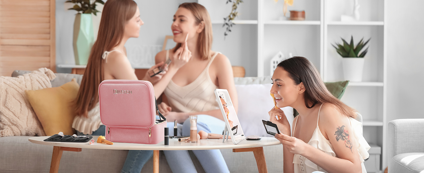 led mirror makeup bag