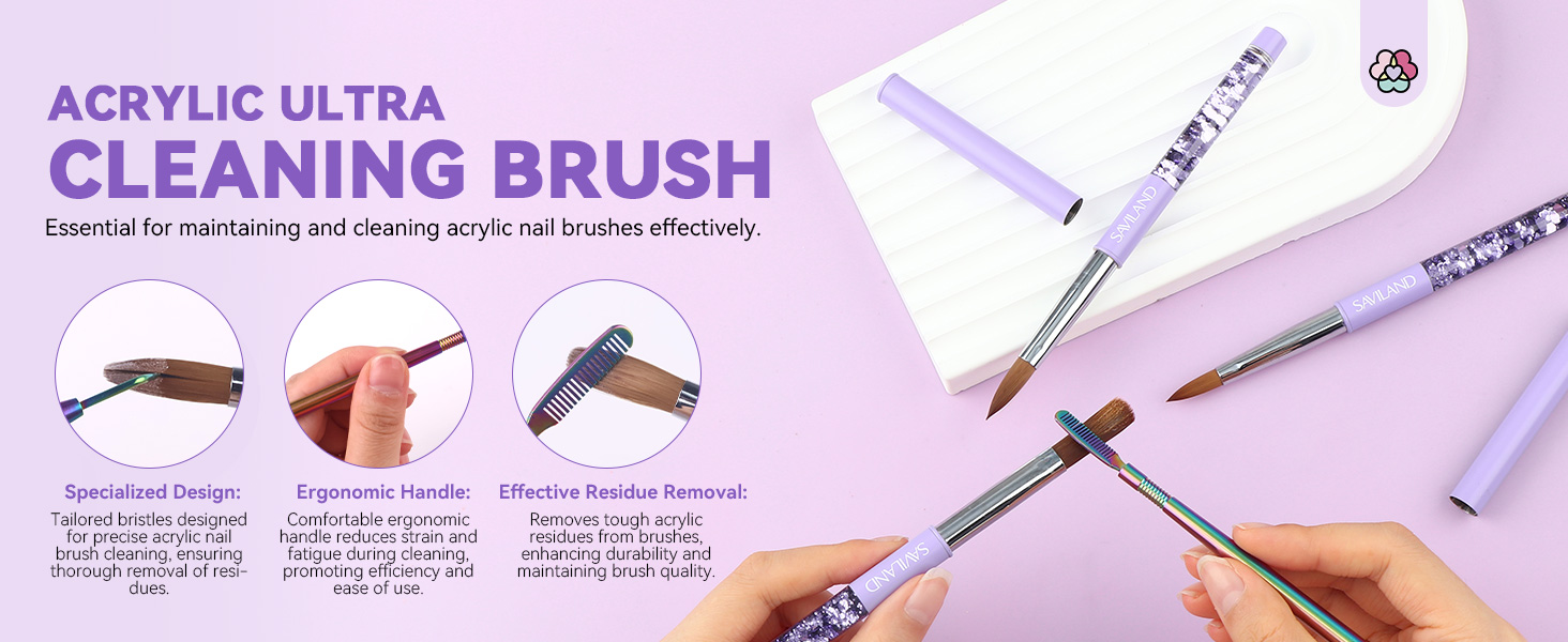 acrylic cleaning brush