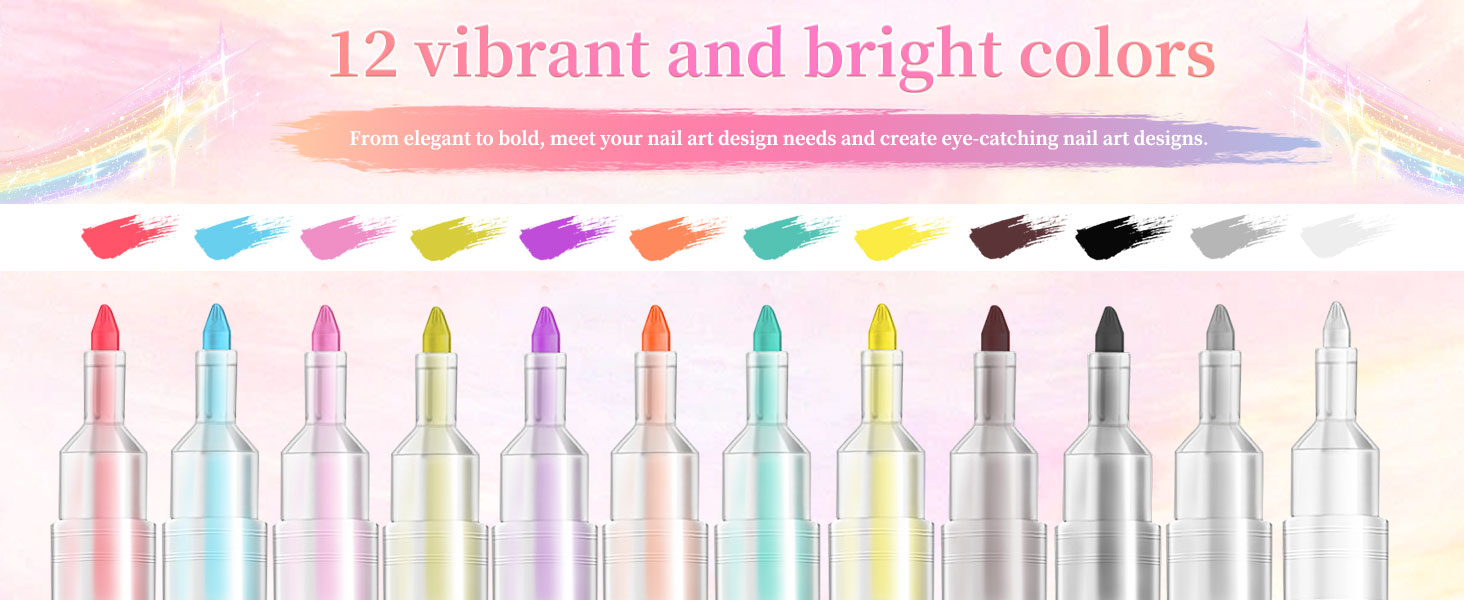 12 vibrant and bright colors