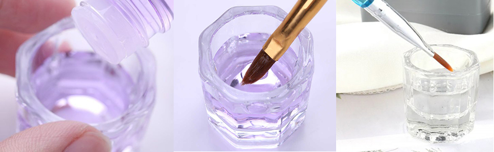 dampen dish for acrylic nails