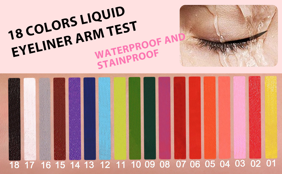 evpct 1Pcs Yellow Liquid Eyeliner Makeup Waterproof Yellow Eye Liners for Women