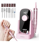COSLUS Professional Rechargeable Electric Nail Drill 40000 RPM, Portable Nail File with Storage S...