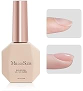 MelodySusie Clear Builder Nail Base Gel for Nails Thickening, Soak Off UV Extension Gel, Rhinesto...