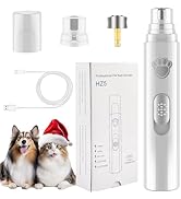 VIWIK Dog Nail Grinder, 2-Speed Rechargeable Dog Nail Trimmers for Large Medium & Small Dogs, Upg...