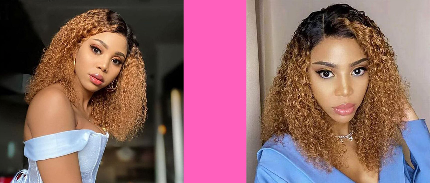 Wear and Go Glueless Curly Bob Wig Pre Plucked Water Wave No Glue wigs Pre cut 200% Density