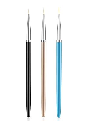 3Pcs Nail Art Liner Brushes Set