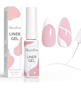 MelodySusie 8ML White Gel Liner Nail Art Polish,for Line and Patterns of Painting,French Nail Tip...
