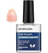 Morovan Nail Strengthener and Growth: Clear Nail Polish Hardener for Damaged Nails Treatment Natu...