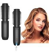 3-in-1 Cordless Curling Brush Iron & Heated Round Brush & Hair Straightener Comb, Portable Rechar...