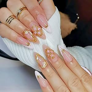 3D flower press on nails