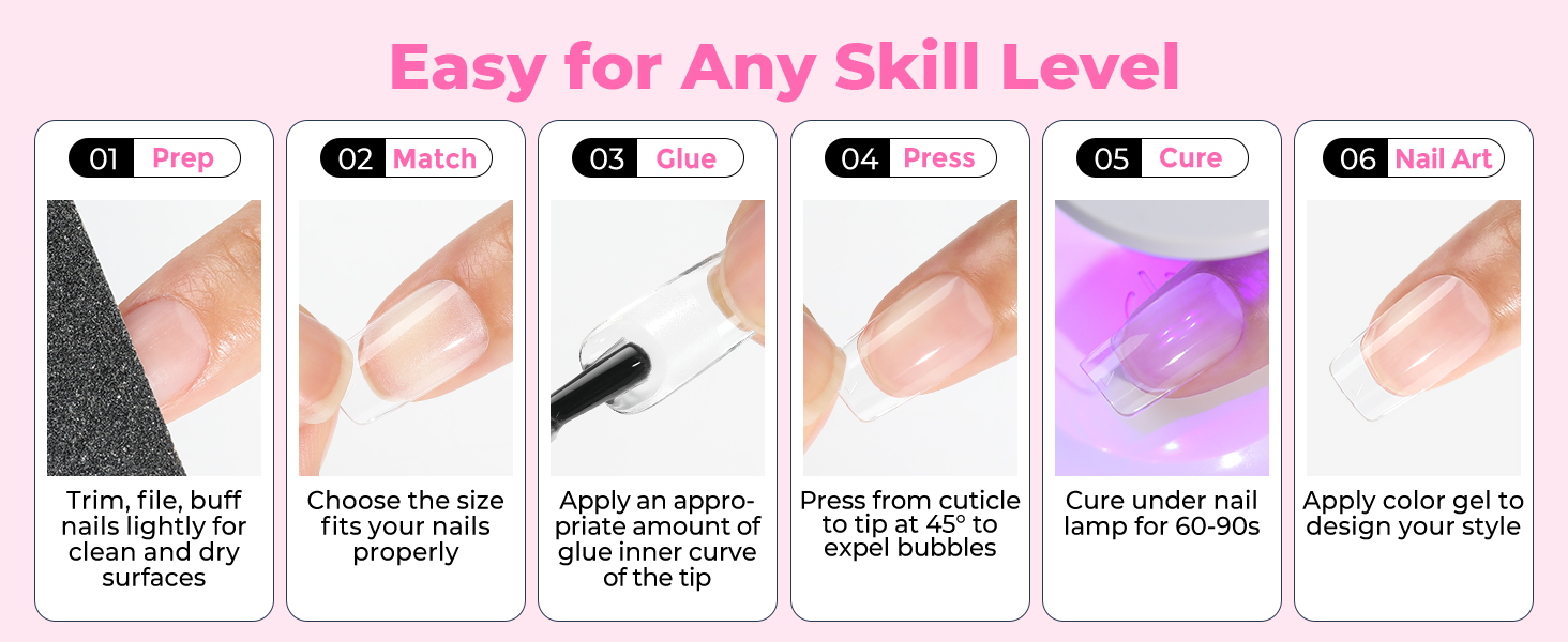clear nail tips