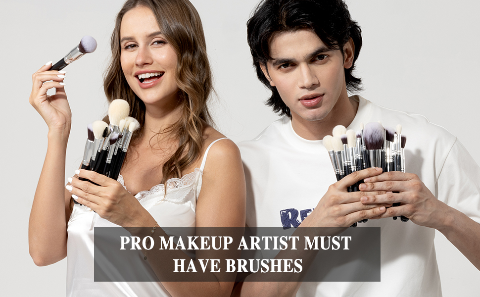 32 Pearl Black Pro Makeup Brushes 01