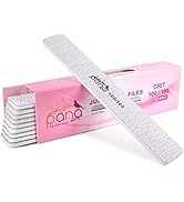 10PCS Jumbo Size PANA Professional Double Sided Nail Files - Zebra, 100/100 Grit - Emery Board Na...