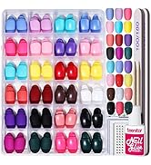 Teenitor Short Oval Press On Nails, 24 Colors Press On Oval Nails, 576pcs Press On Round Fake Nai...