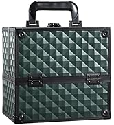 FRENESSA Makeup Case Makeup Box Cosmetic Train Cases Portable Make Up Artist Travel Case Storage ...