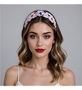 FOLONRAL 4th of July Headband for Women Red Blue Star Hair Accessories Independence Day Hairband ...