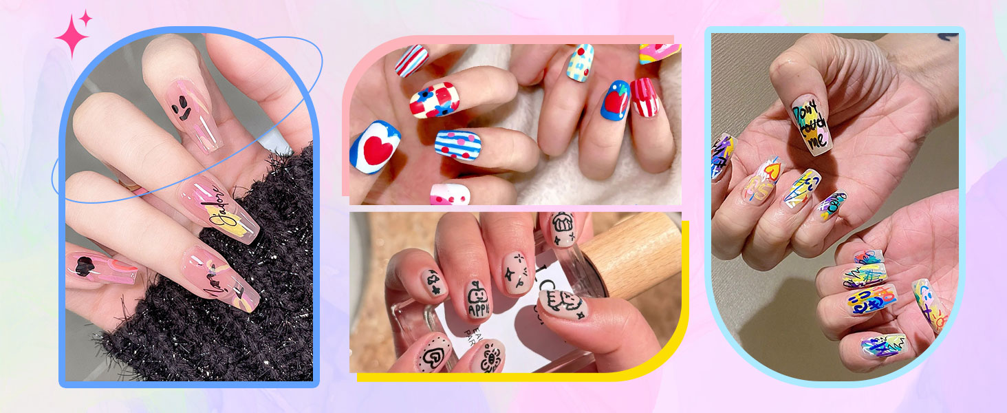 Acrylic Nail Art Pens Set, acrylic nail Polish Pens kit, Acrylic Paint Pens, nail art markers