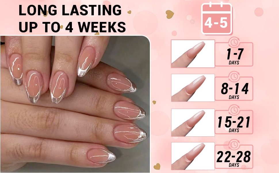 Lasts for up to 4 weeks
