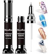 MelodySusie 2Pcs Nail Rhinestone Glue, 3D Gel Nail Art Design Strong Adhesive Nail Gem Glue with ...