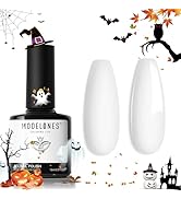 modelones Gel Nail Polish, 1 Pcs 15 ML White Gel Nail Polish Soak Off White Gel Polish White Nail...