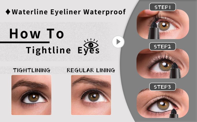 black brown Eyeliner pencil waterline prime mature older women 60 plus gel best soft silver glitter
