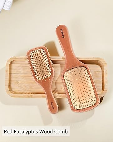 wooden hair brush