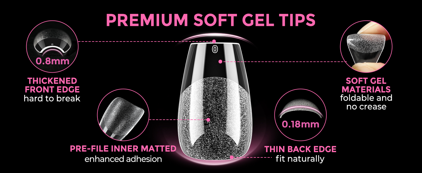 premium soft gel tips